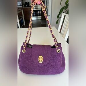 Eric Javits Purple Woven Purse